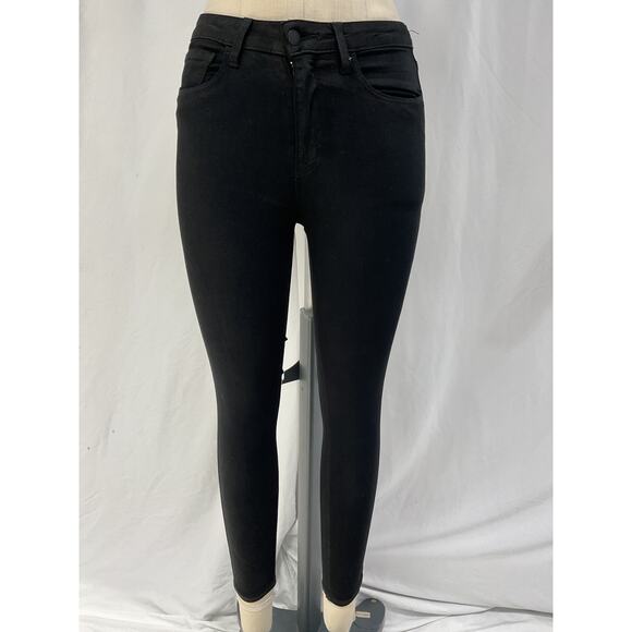 L'Agence 'Margot' Black High-Rise Skinny Denim Jeans Size 26 - Picture 2 of 5
